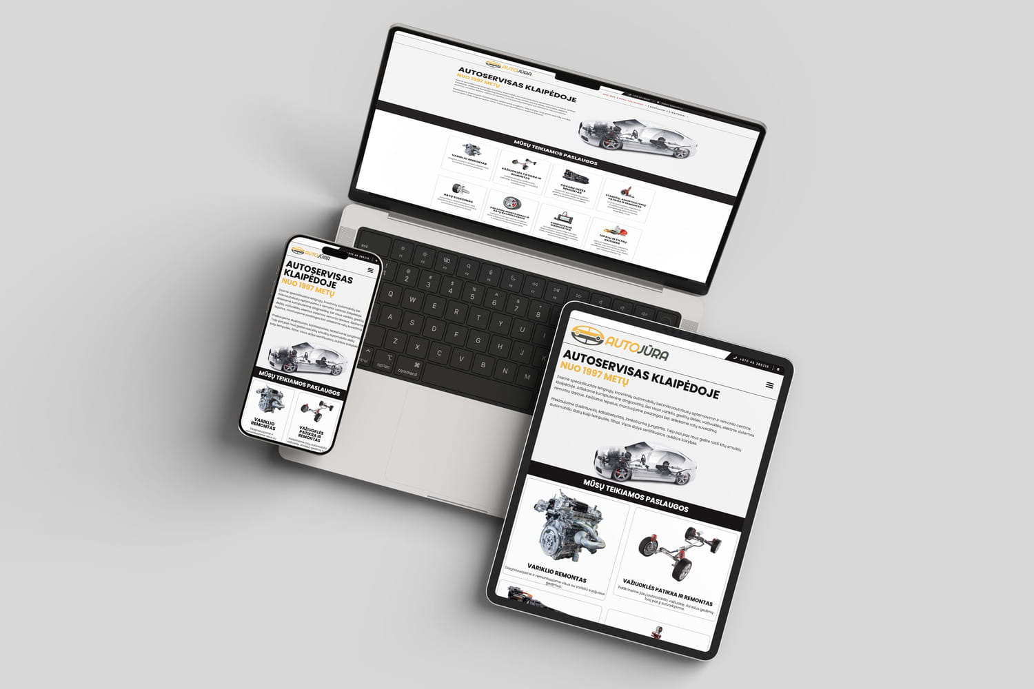 autojura website mockup