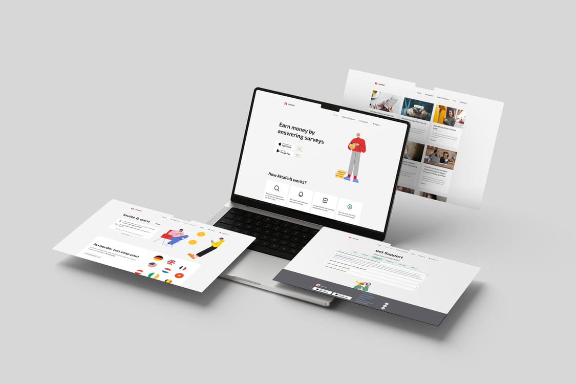 Attapoll Website Mockup