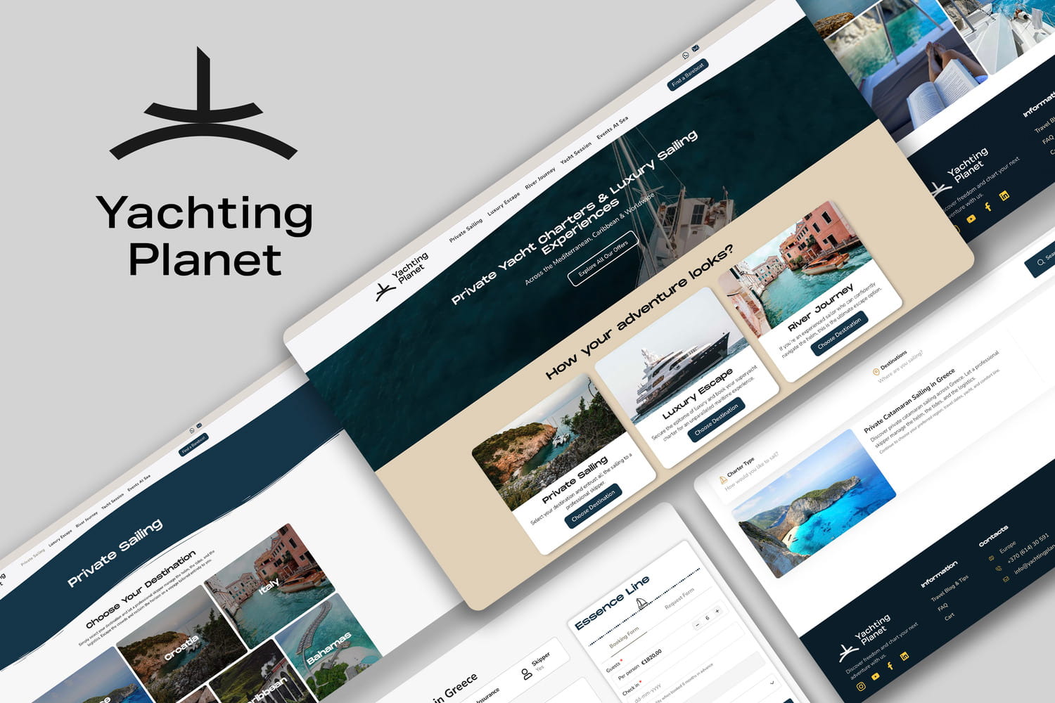 YachtingPlanet website mockup